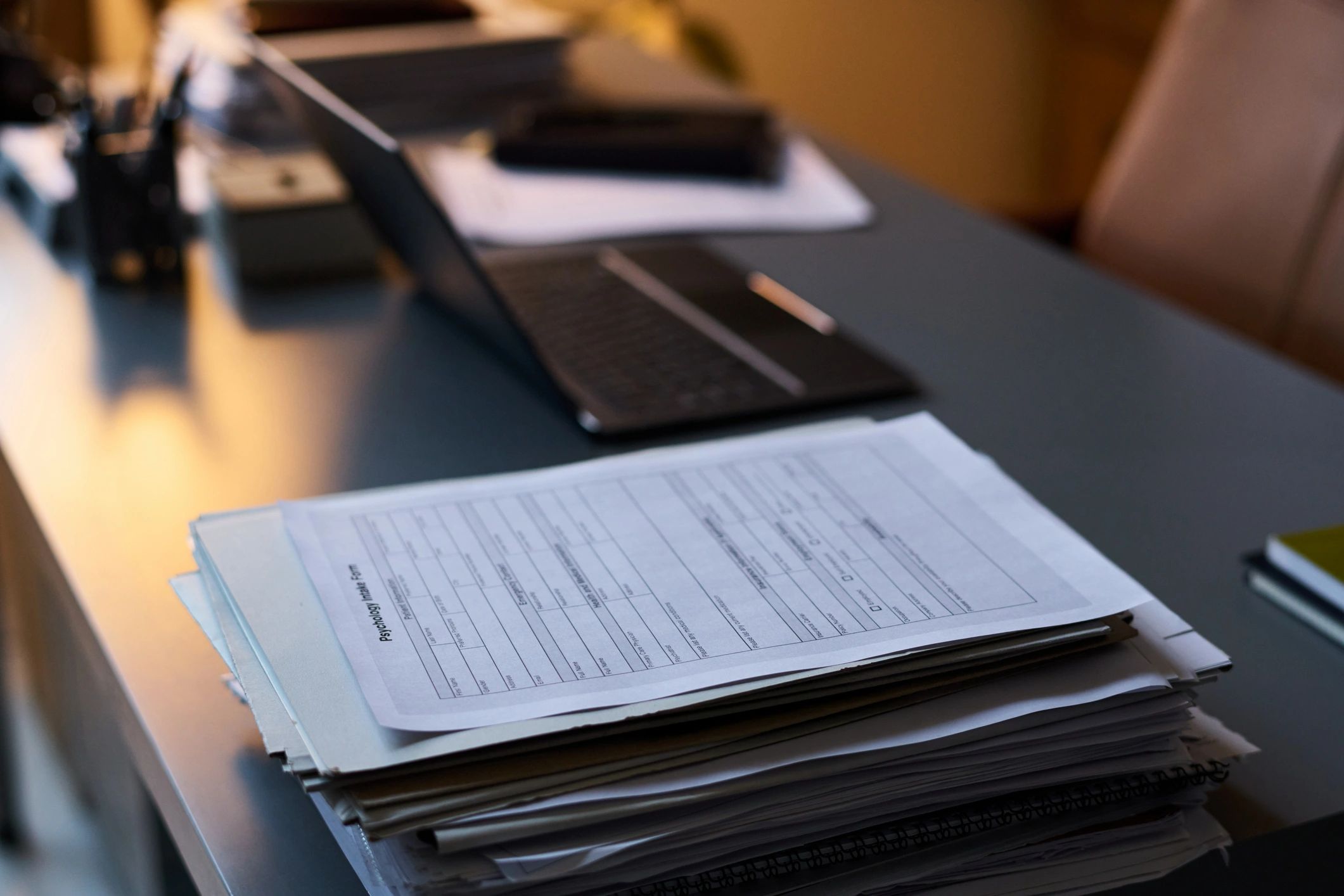 Documents and desk materials representing legislative and policy reporting